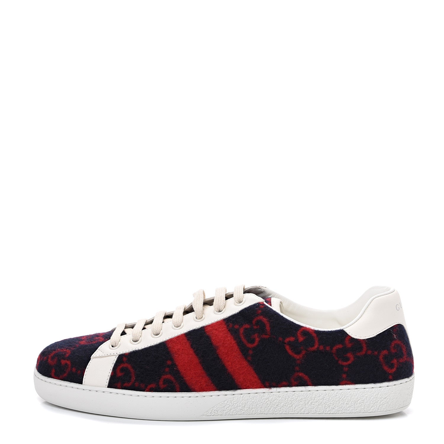 Gucci Covered Wool Big GG Monogram Mens Sneakers 10 Blue Red Mystic White 1 of 8