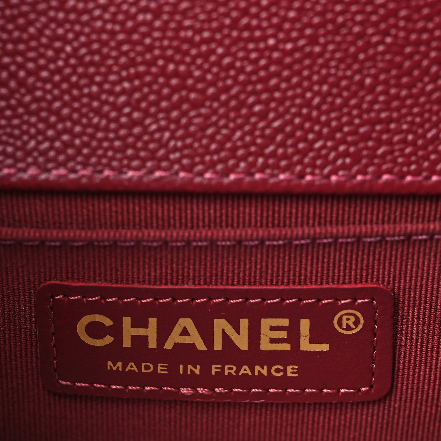 Chanel Caviar Quilted Medium Boy Flap Burgundy 6 of 10