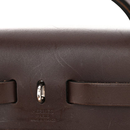 Hermes Vache Hunter Toile Herbag Zip 31 PM Etoupe Ebene 13 of 16