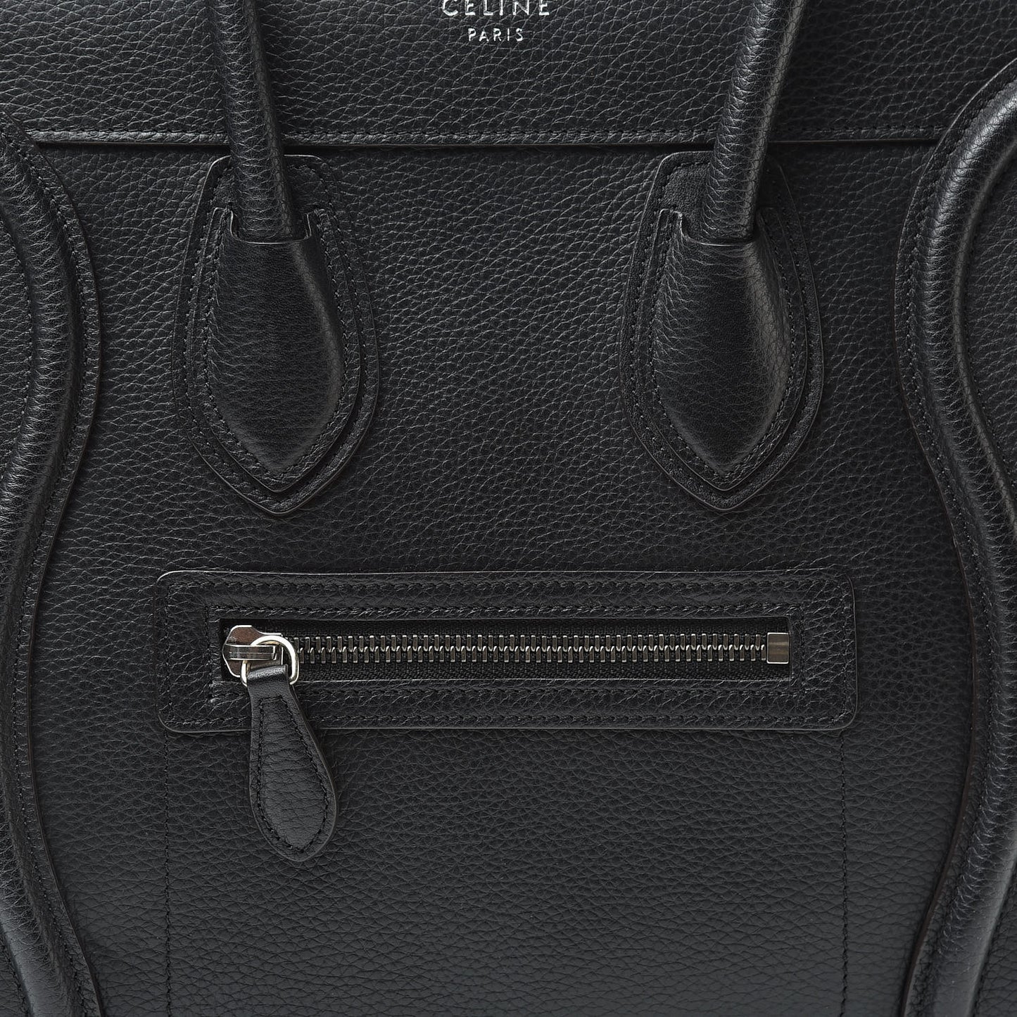 Drummed Calfskin Micro Luggage Black