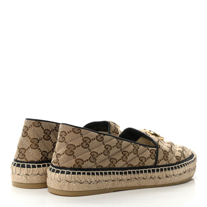 Gucci Monogram Matelasse Diagonal GG Marmont Espadrilles 39.5 Beige Ebony Black 4 of 12