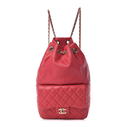 Chanel Lambskin Quilted Small in Seoul Backpack Dark Pink 1 of 9