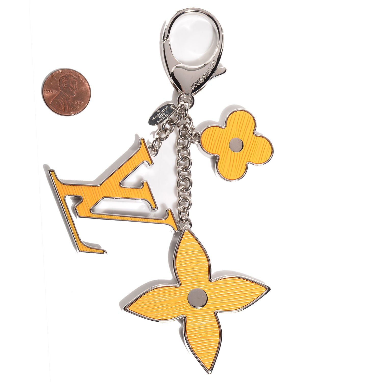 Louis Vuitton Fleur d'Epi Bag Charm Citron 2 of 5