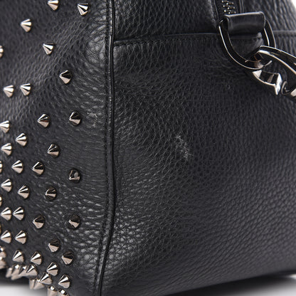 Christian Louboutin Grained Calfskin Studded Satchel Black 15 of 17