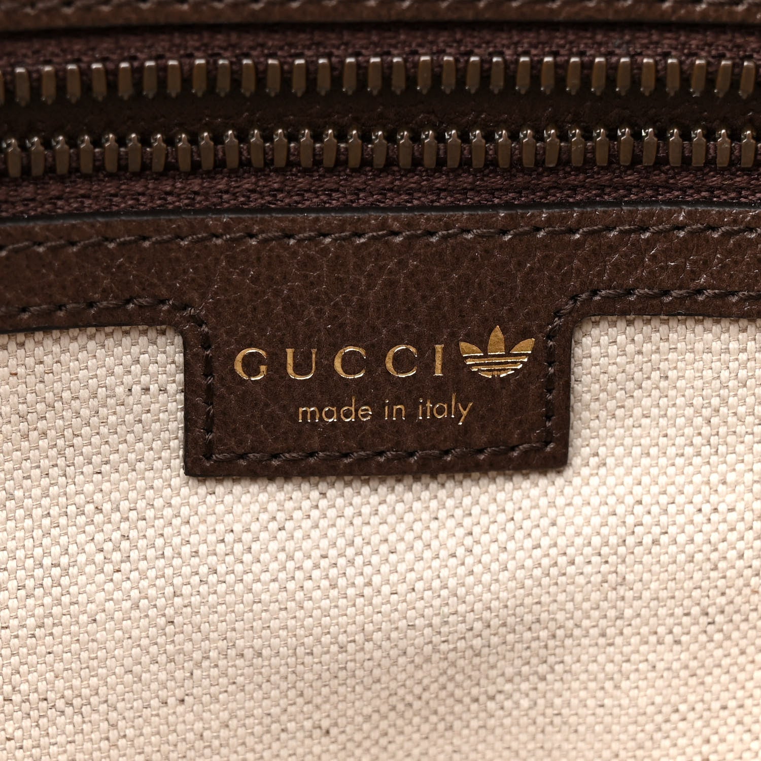 Gucci X ADIDAS Crystal Vintage Monogram Textured Dollar Calfskin Web Trefoil Logo Small Messenger Bag Mid Natural Nut Off White New Acero 6 of 12