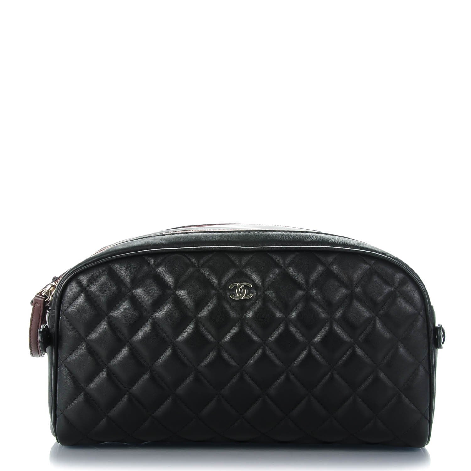 Chanel Lambskin Quilted Large Toiletry Case Black 1 of 7