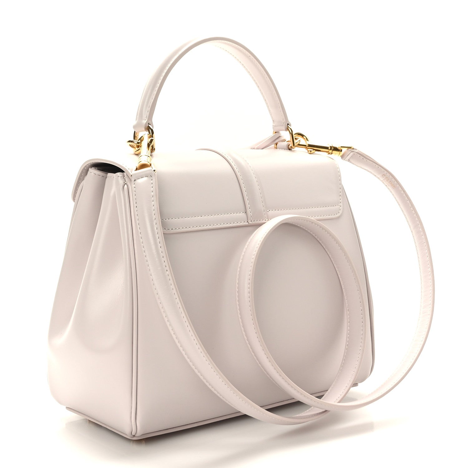 Celine Satinated Calfskin Small 16 Top Handle Bag Poudre 3 of 10