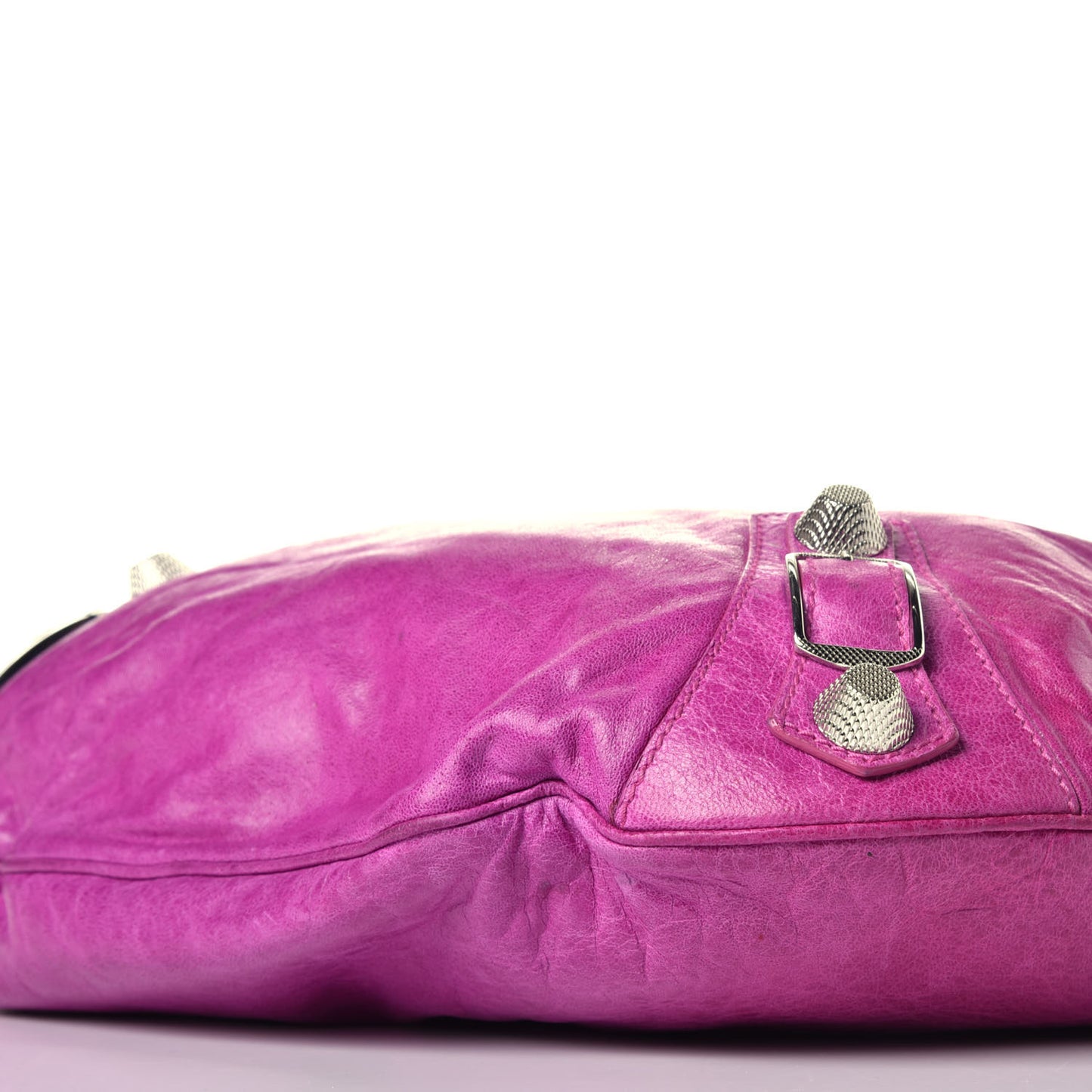 Agneau Giant 21 Silver Hardware Hobo Magenta