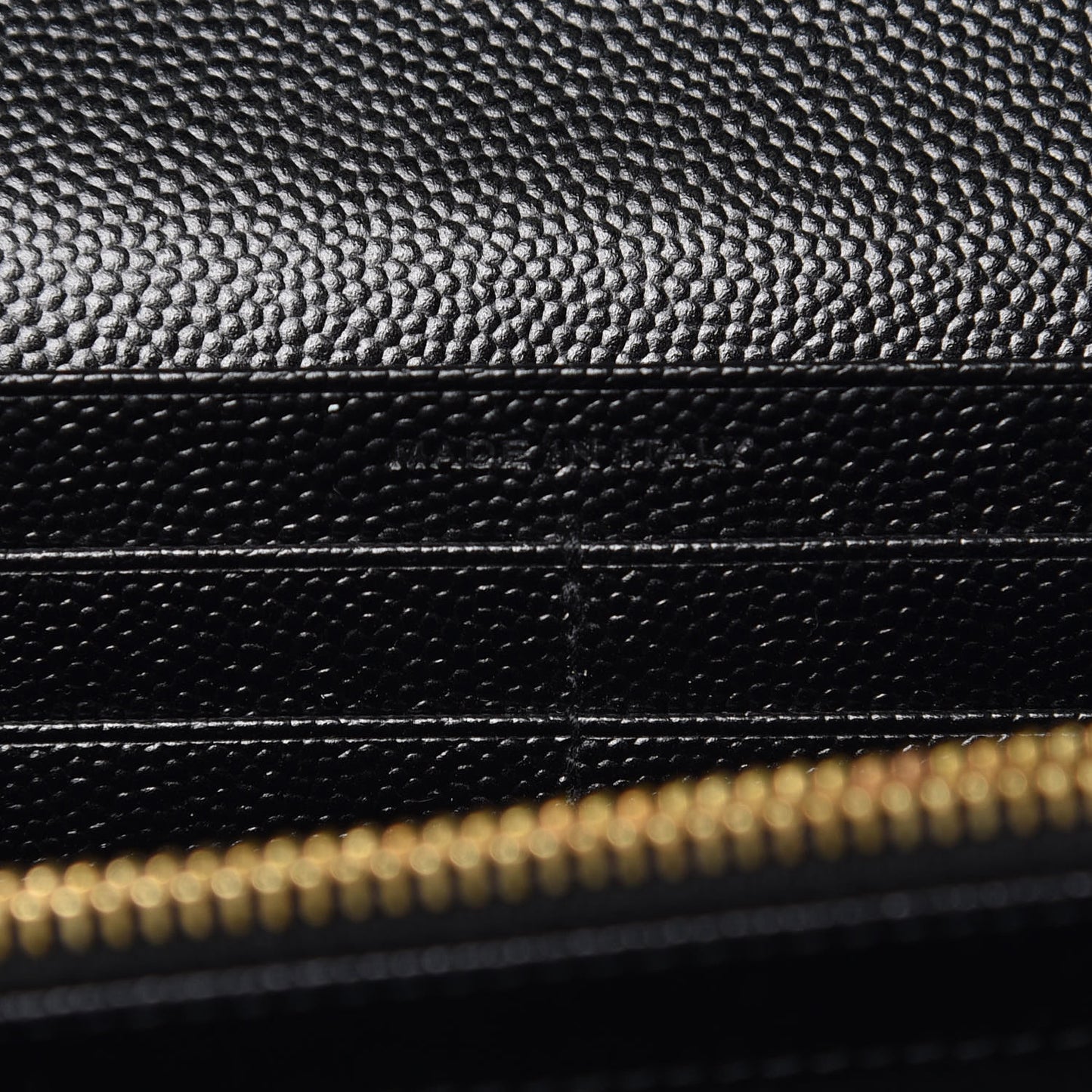 Grain De Poudre Matelasse Chevron Monogram Flap Wallet Black