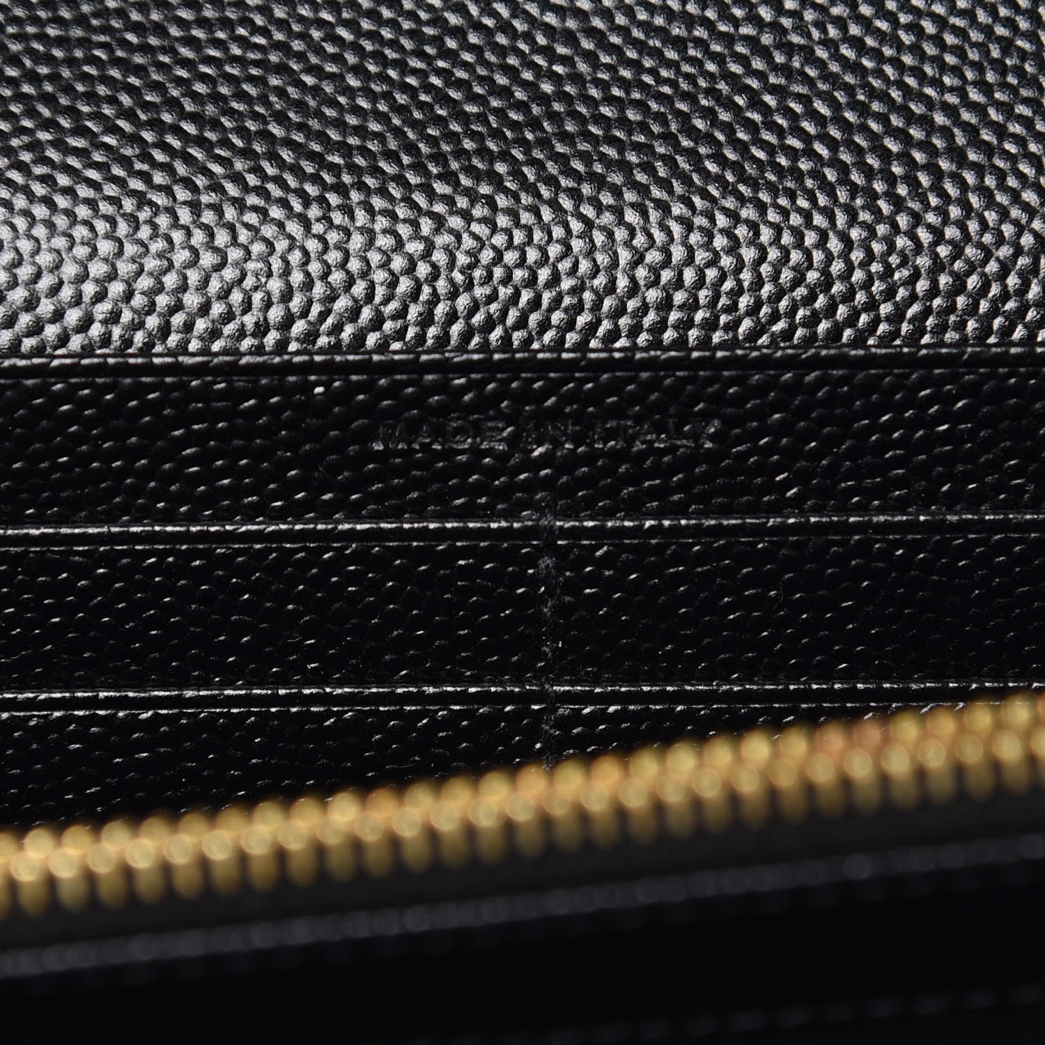Saint Laurent Grain De Poudre Matelasse Chevron Monogram Flap Wallet Black 7 of 7