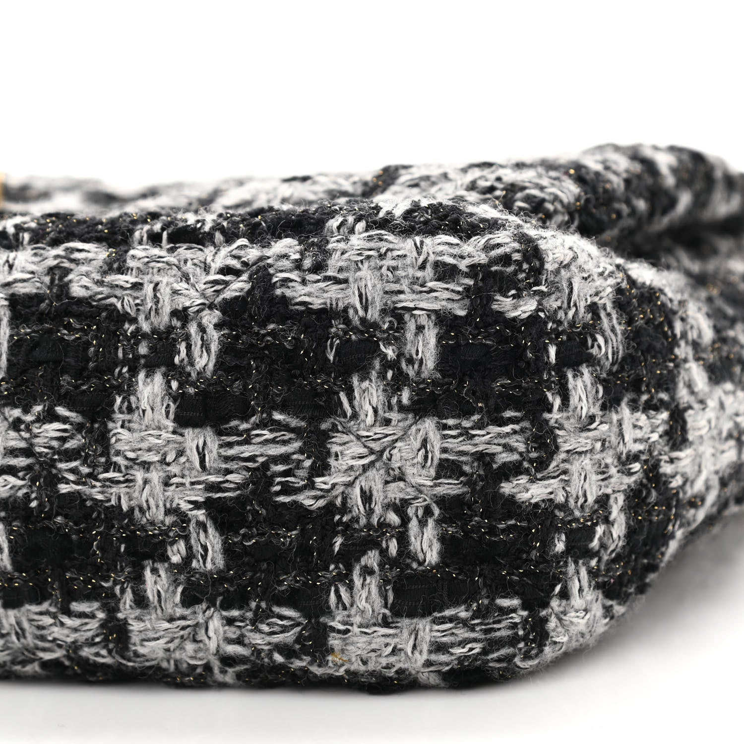 Chanel Wool Tweed Quilted Elegant Chain Flap Black Grey 10 of 11