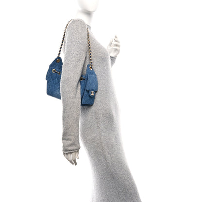Chanel Washed Denim Quilted Mini Chanel 25 Handbag Blue 3 of 22
