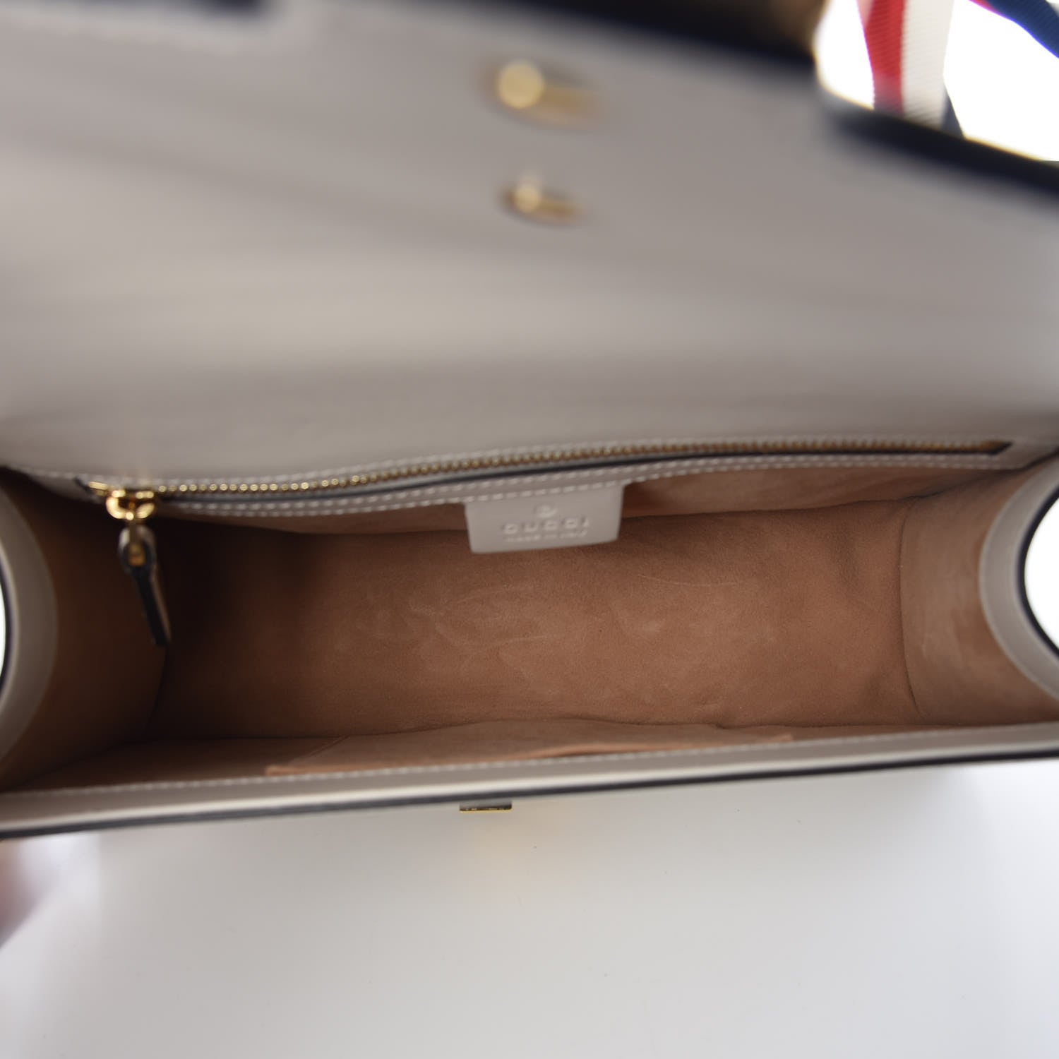 Gucci Calfskin Small Sylvie Shoulder Bag Off White 5 of 9
