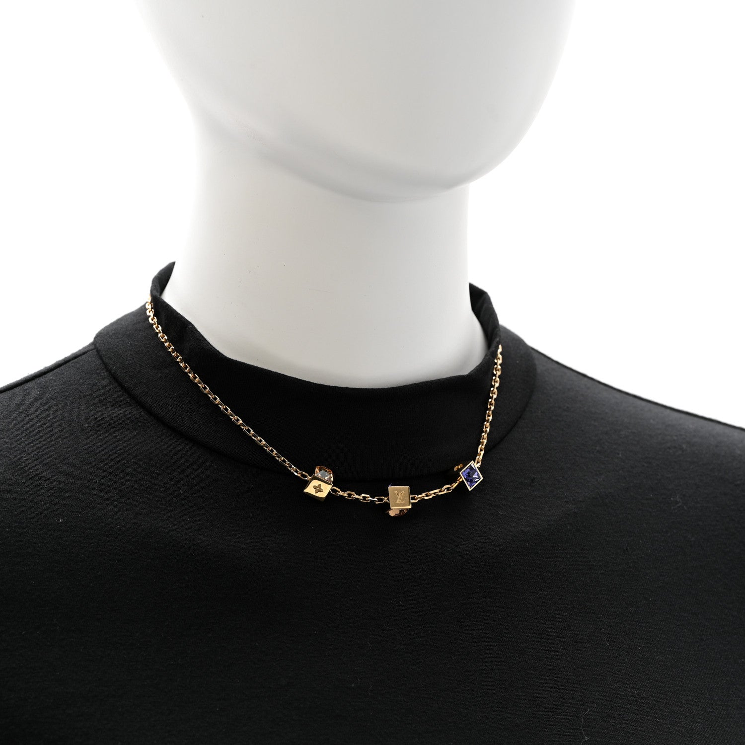 Louis Vuitton Swarovski Gamble Short Necklace Azur 2 of 8