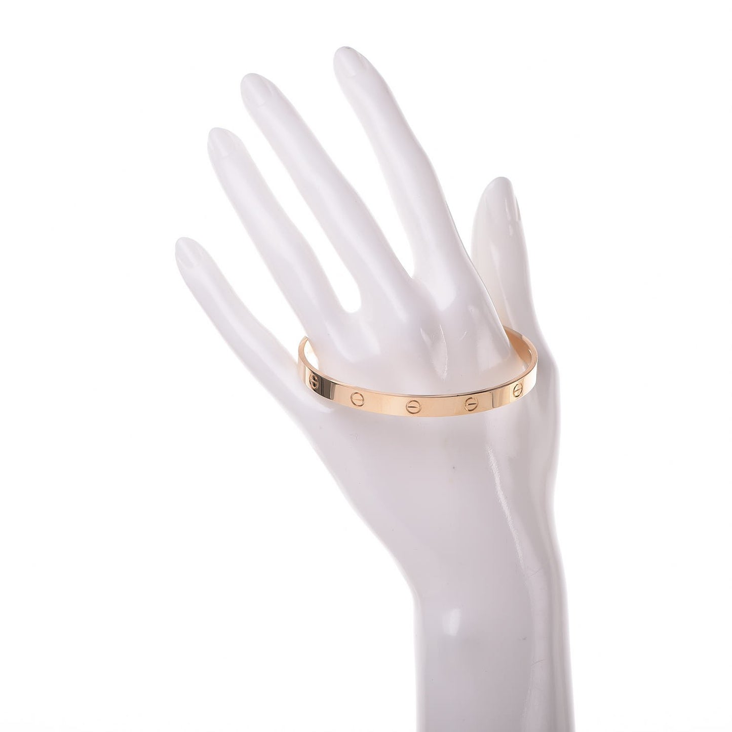 18K Yellow Gold LOVE Cuff Bracelet 20