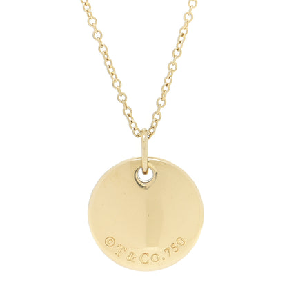 Tiffany 18K Yellow Gold Notes Letter N Disc Pendant Necklace 5 of 6