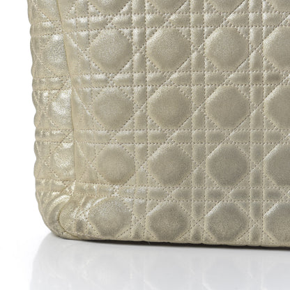 Christian Dior Metallic Lambskin Cannage Dior Soft Shopping Tote Gold 24 of 31