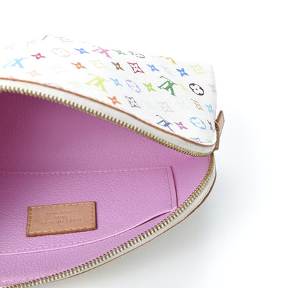 Louis Vuitton Monogram Multicolor Cosmetic Pouch White Litchi 4 of 7