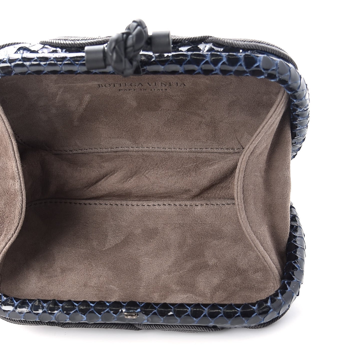 Snakeskin Passamaneria Woven Knot Clutch Tourmaline