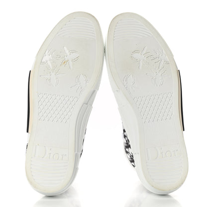 Christian Dior Technical Canvas Oblique Mens B23 High Top Sneakers 41 White Black 5 of 9