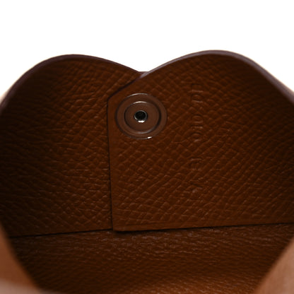 Hermes Epsom Calvi Card Case Gold 7 of 10