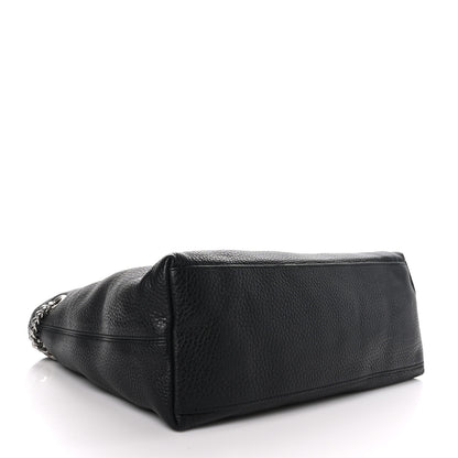 Gucci Pebbled Calfskin Studded Medium Soho Chain Shoulder Bag Black 4 of 9