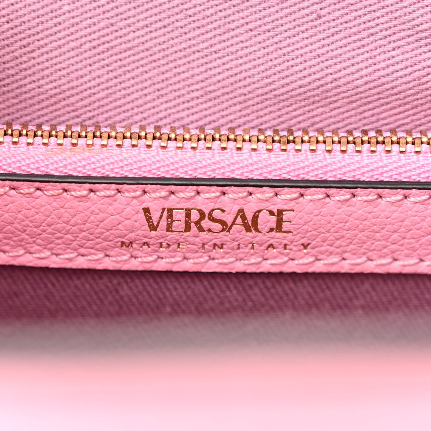 Grained Calfskin Small La Medusa Chain Tote Baby Pink