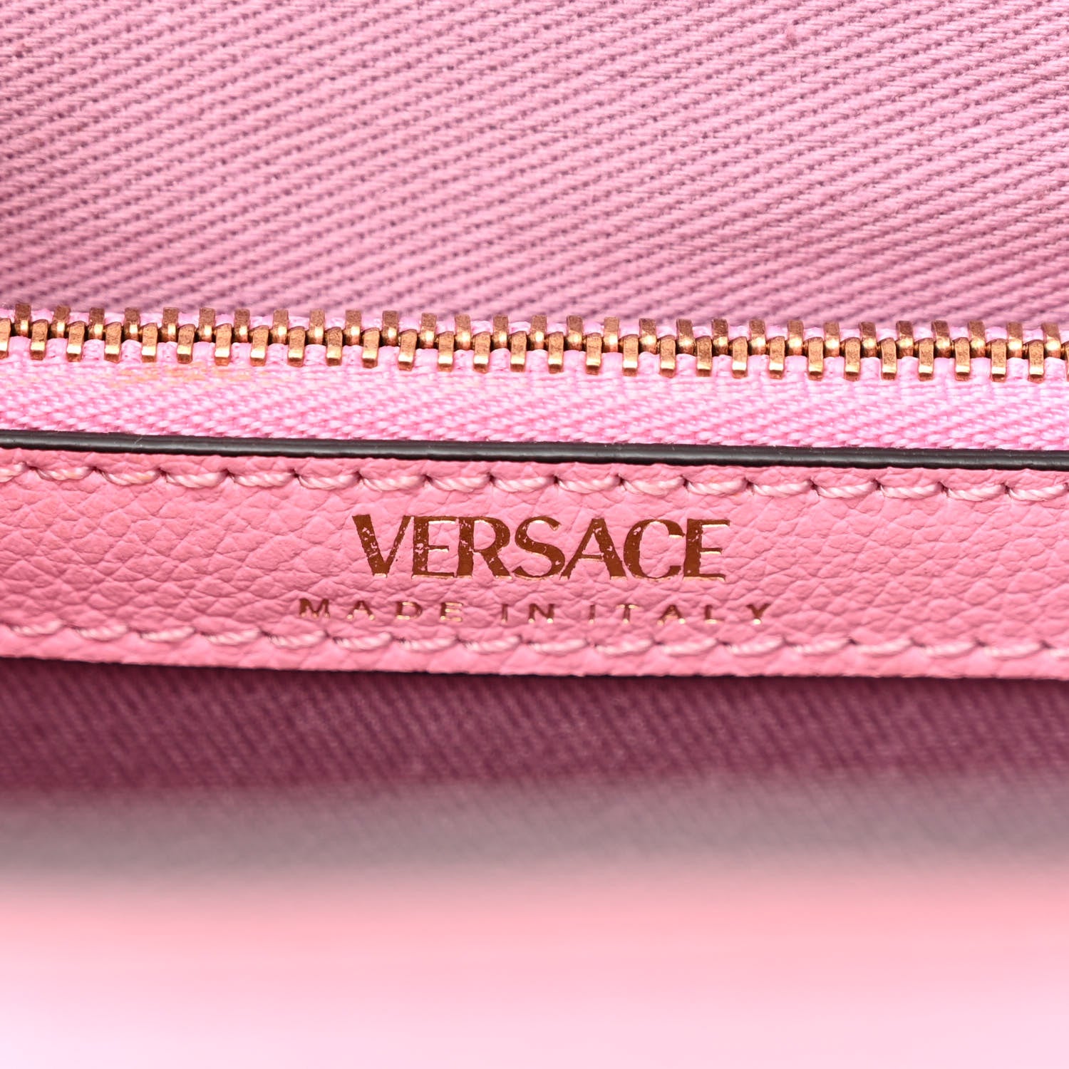 Versace Grained Calfskin Small La Medusa Chain Tote Baby Pink 6 of 9