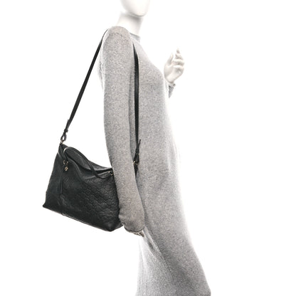 Gucci Guccissima Medium Bree Foldover Tote Black 2 of 13