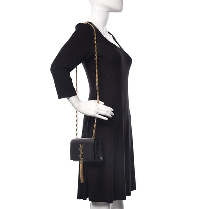 Saint Laurent Calfskin Small Classic Monogram Kate Tassel Satchel Black 2 of 10