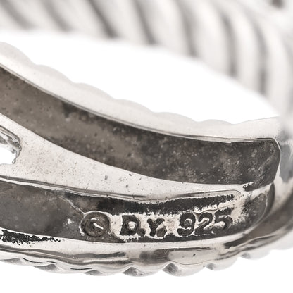 David Yurman Sterling Silver Diamond Prasiolite 11mm Albion Ring 56 7.75 54 7 4 of 4