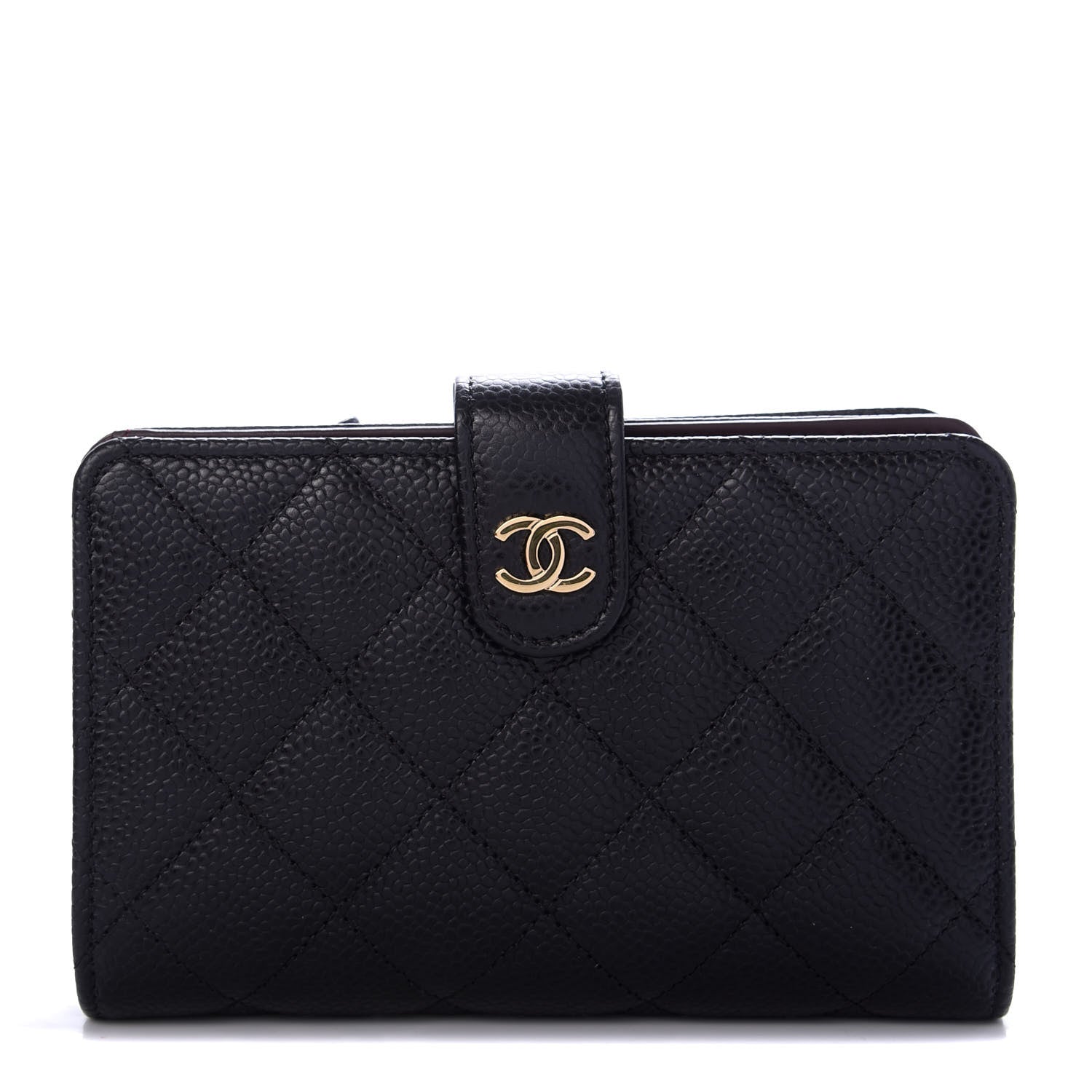 Chanel Caviar Quilted Zipped Pocket Wallet Black 1 of 9