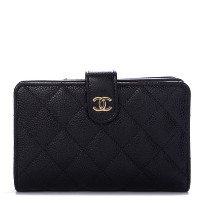 Chanel Caviar Quilted Zipped Pocket Wallet Black 1 of 9