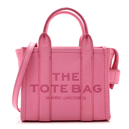 Marc Jacobs Grained Calfskin Mini The Tote Bag Candy Pink 1 of 11
