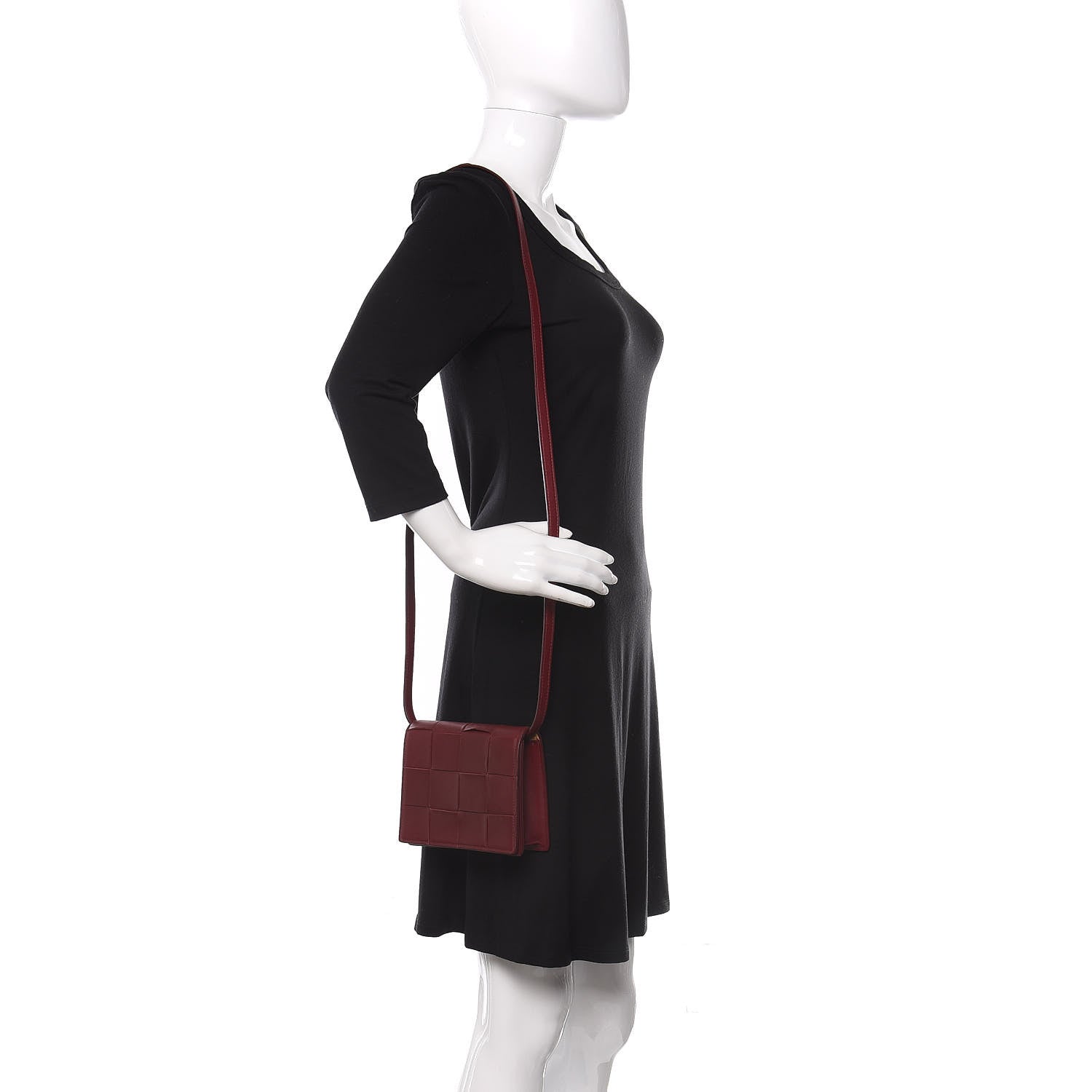 Bottega Veneta Nappa Maxi Intrecciato Mini Cassette Crossbody Bordeaux 2 of 9