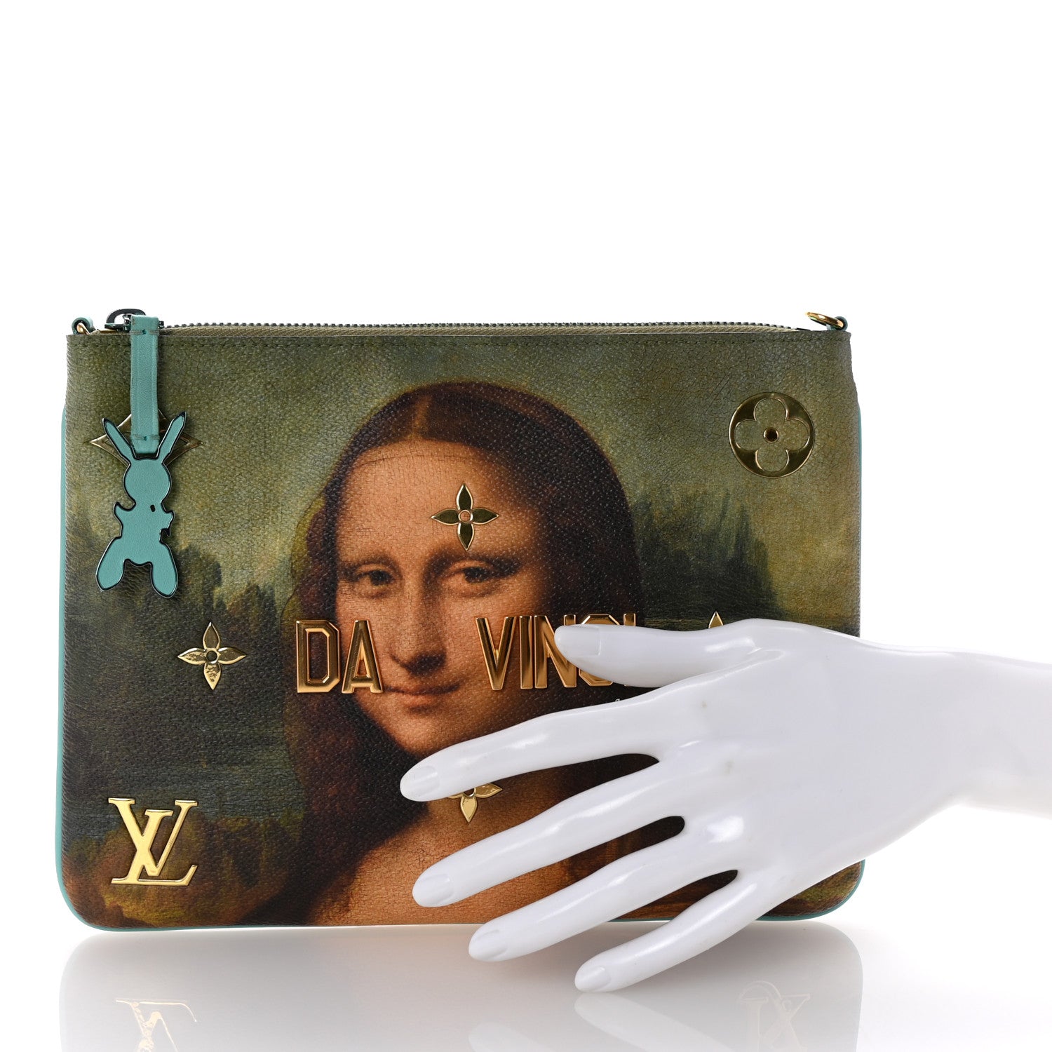 Louis Vuitton Masters Da Vinci Pochette Clutch Vert D'eau 2 of 6