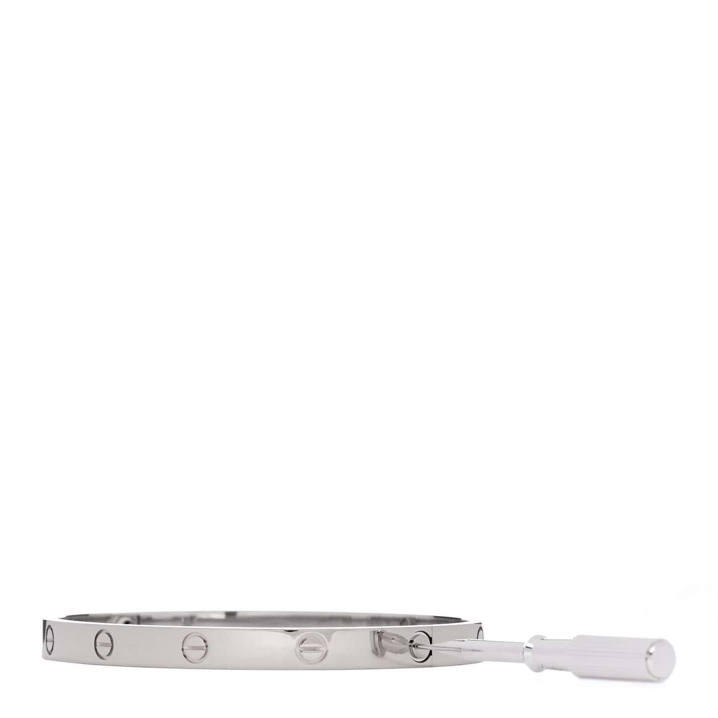 18K White Gold LOVE Bracelet 20