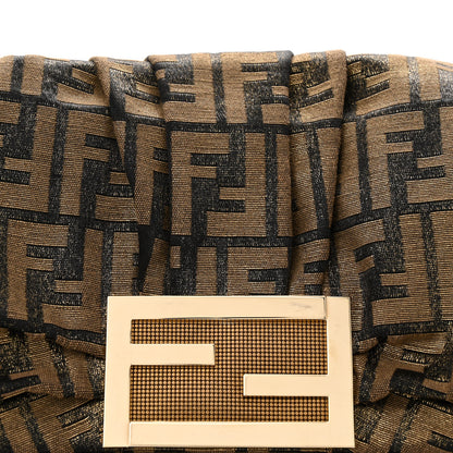 Fendi Metallic Lurex Zucca Mia Shoulder Flap Bronze 8 of 11