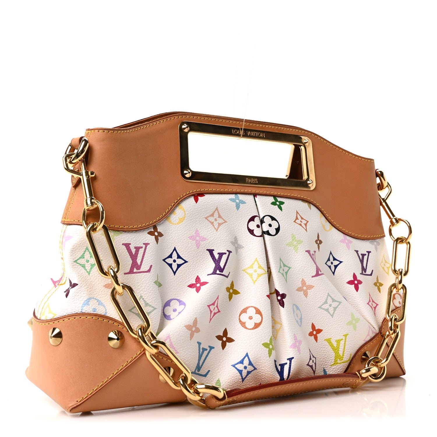 Louis Vuitton Monogram Multicolor Judy MM White 3 of 9