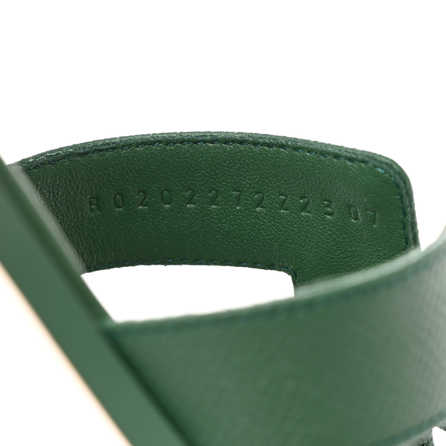 Hermes Epsom Oran Sandals Vert Lierre 37 7 of 9