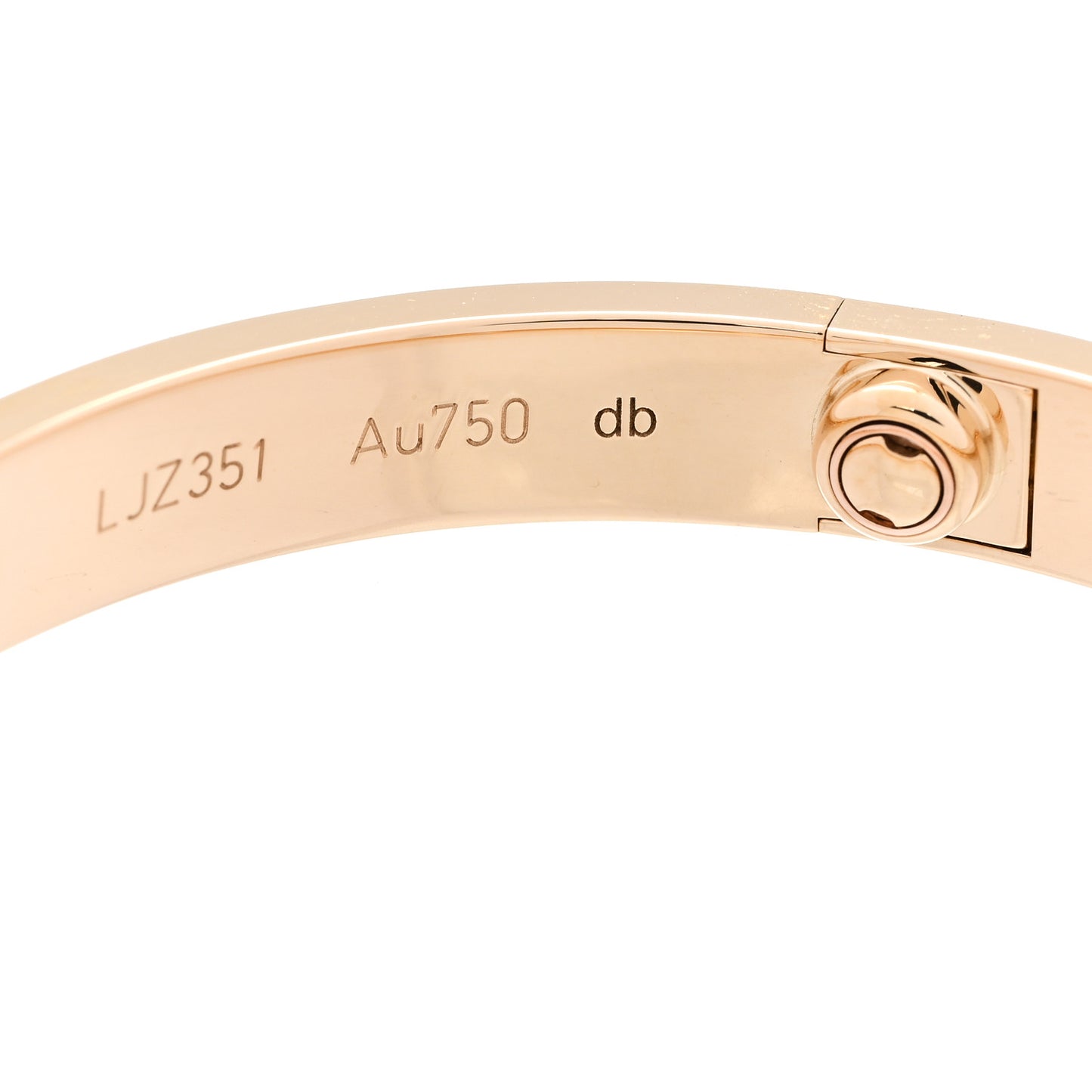 18K Yellow Gold 4 Diamond LOVE Bracelet 16