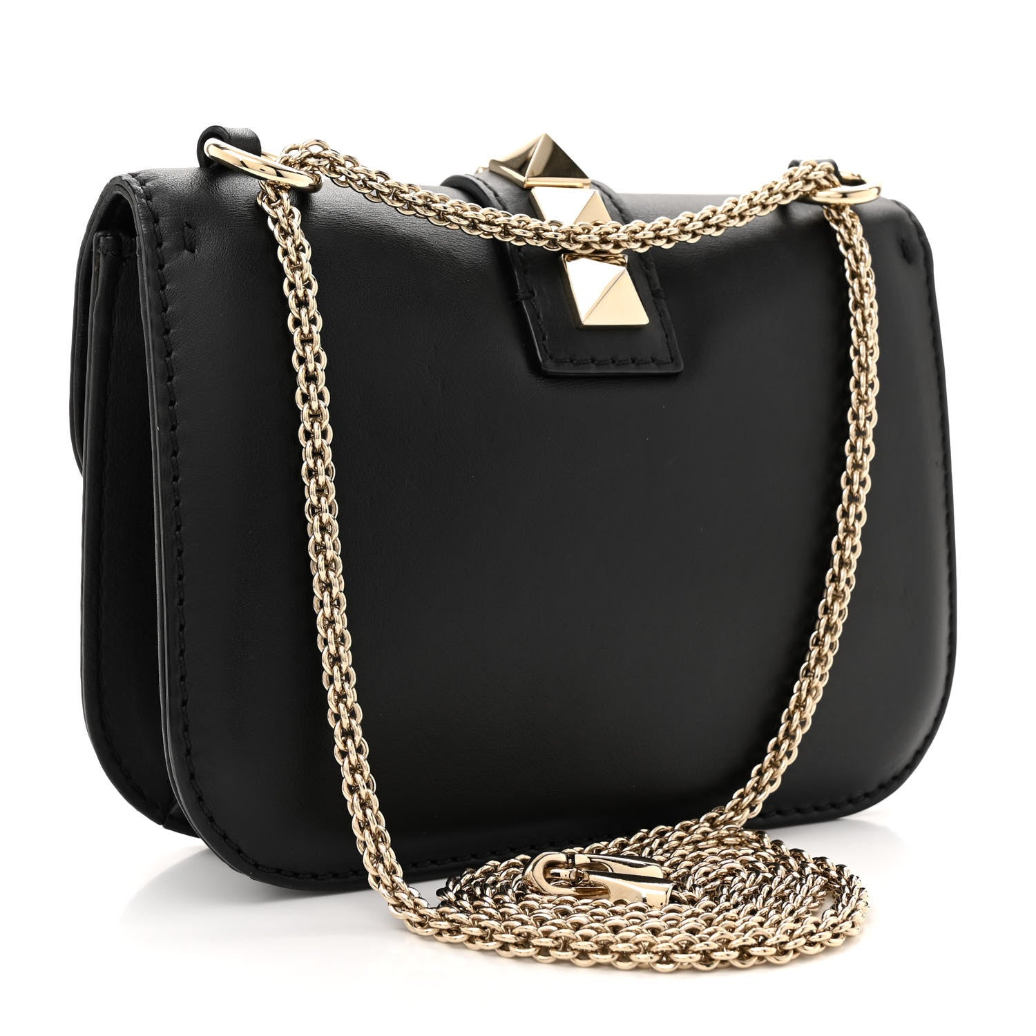 Valentino Garavani Vitello Small Glam Lock Rockstud Flap Black 3 of 14