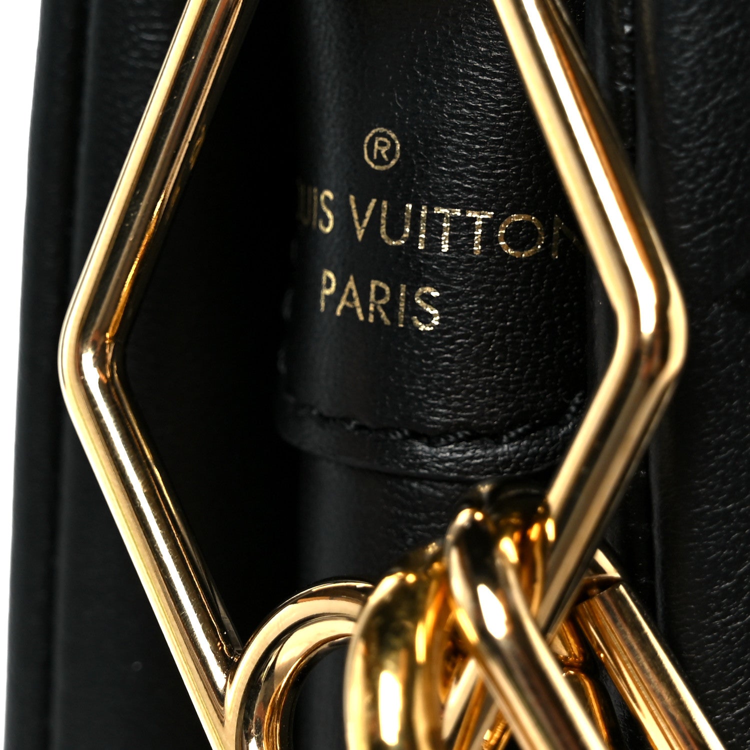Louis Vuitton Lambskin Embossed Monogram Coussin Black 9 of 13