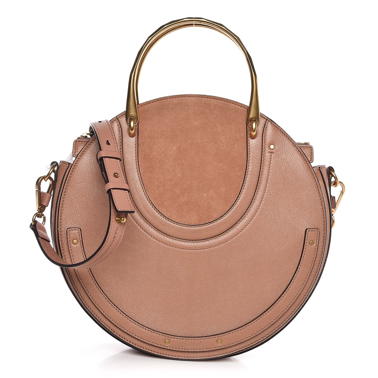 Goatskin Suede Medium Pixie Bag Nougat