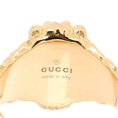 Gucci 18K Yellow Gold Diamond Fire Opal Lion Head Ring 52 6 5 of 5