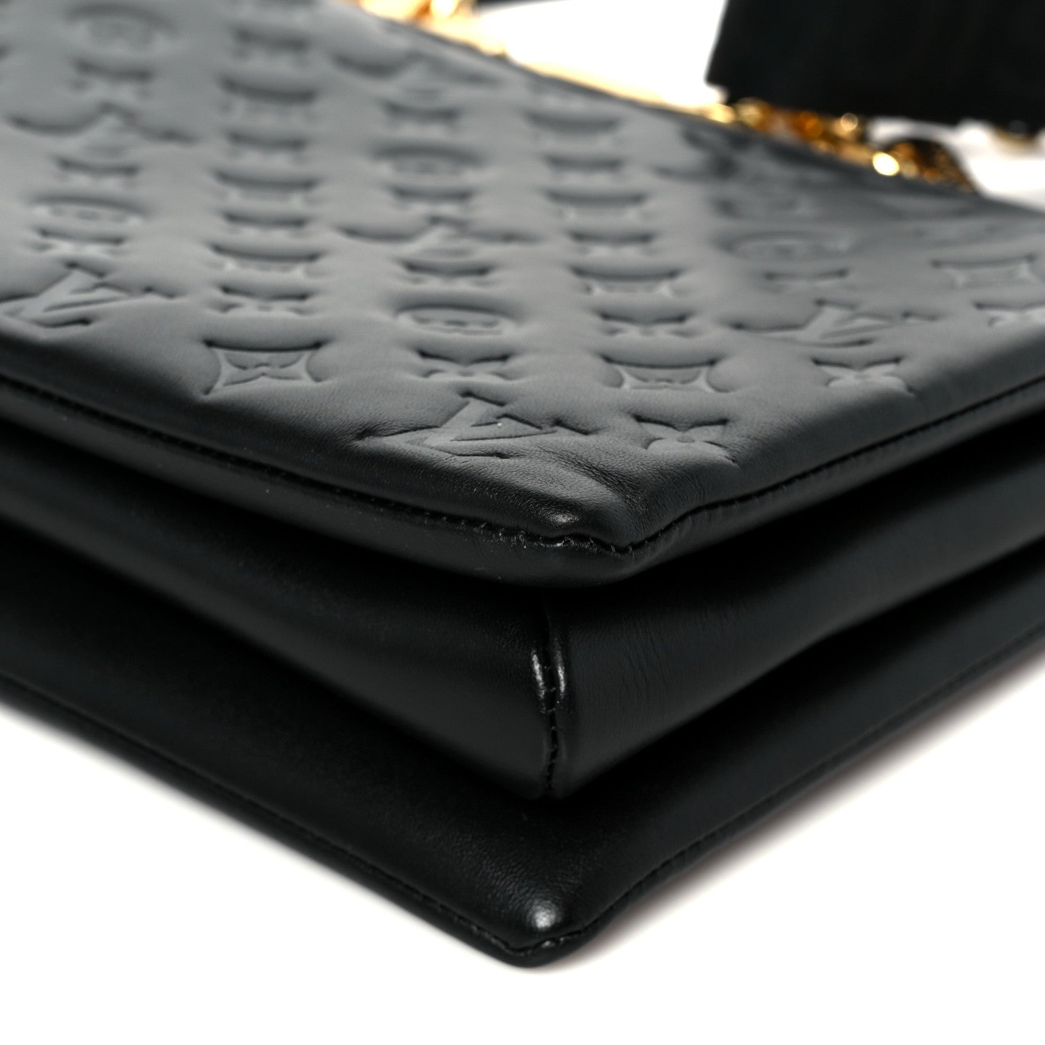 Louis Vuitton Lambskin Embossed Monogram Coussin Black 12 of 13