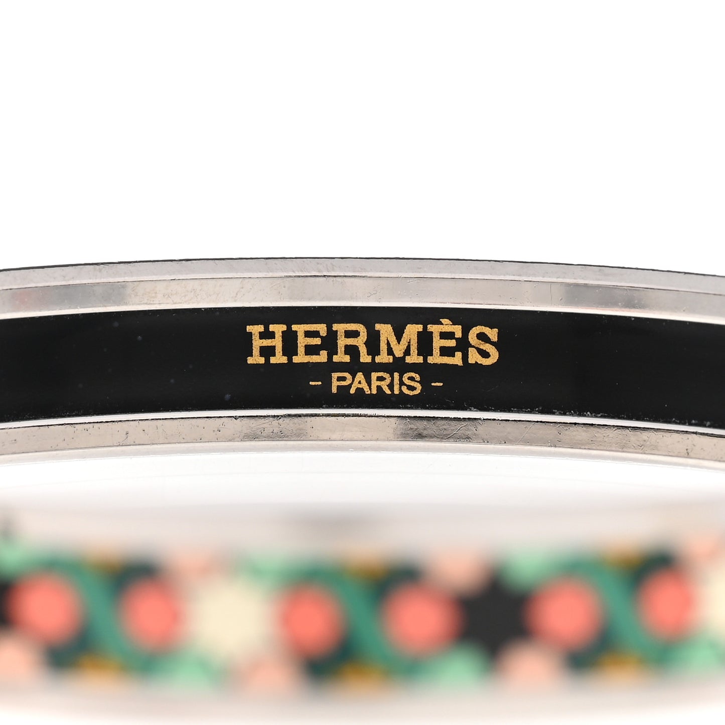 Enamel Printed Narrow Rose de Compas Bracelet 65