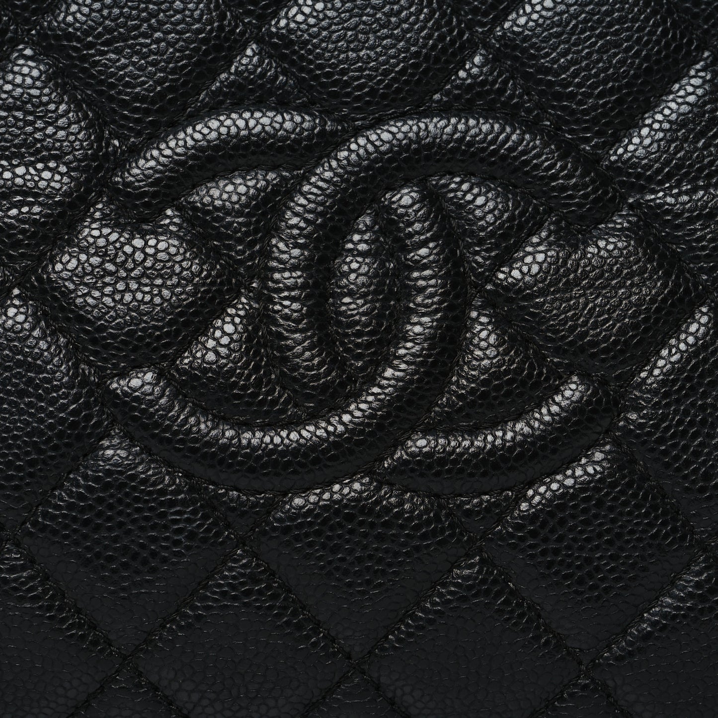 Caviar Quilted CC Clutch Pochette Black