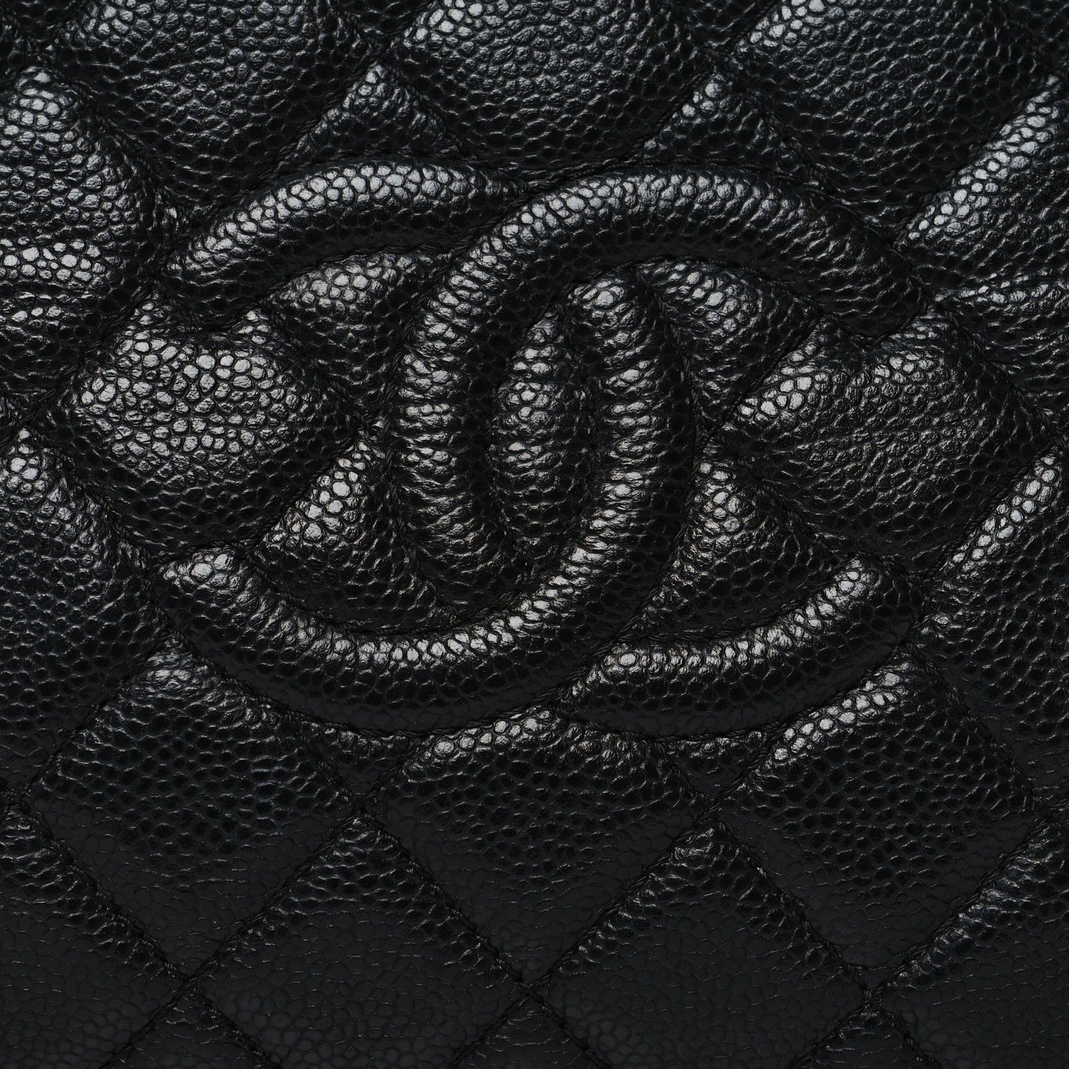 Chanel Caviar Quilted CC Clutch Pochette Black 8 of 10