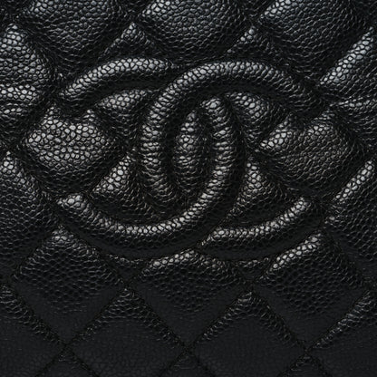 Chanel Caviar Quilted CC Clutch Pochette Black 8 of 10